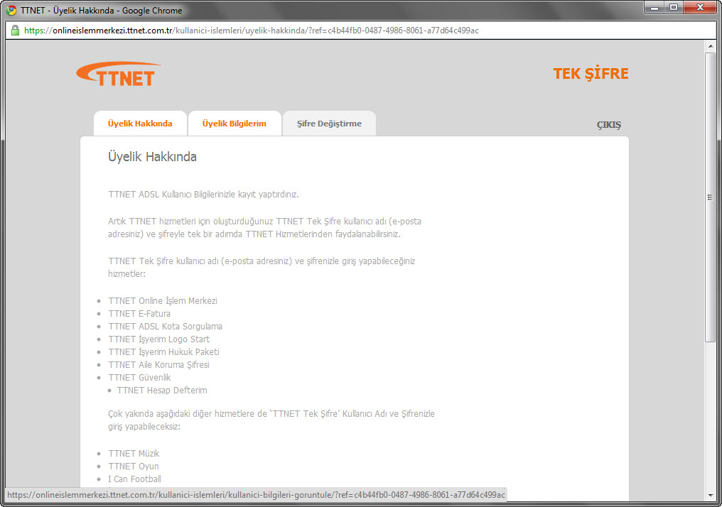  TTNet Online İşlem Merkezi'ne giremiyorum