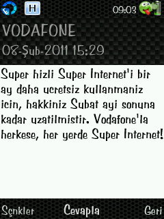  vodafone Süper İnternet, Şubat ayı da bedava