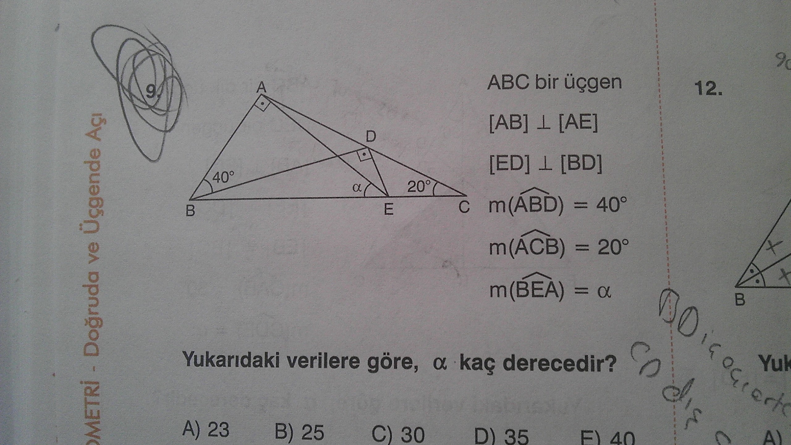  Üçgende Açılar Sorularım