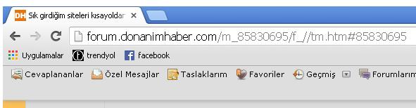  Sık girdiğim siteleri kısayoldan nasıl açabilir