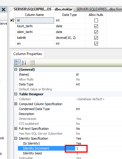 MSSQL identity