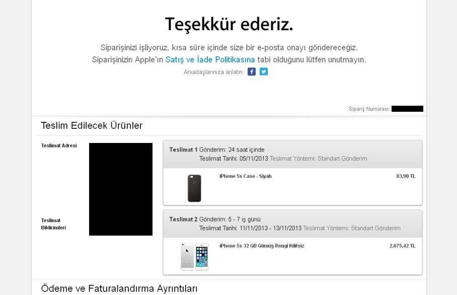  Apple Online Store'dan Alışveriş Yapanlar(iPad, iPhone Siparişleri)[ANA KONU]
