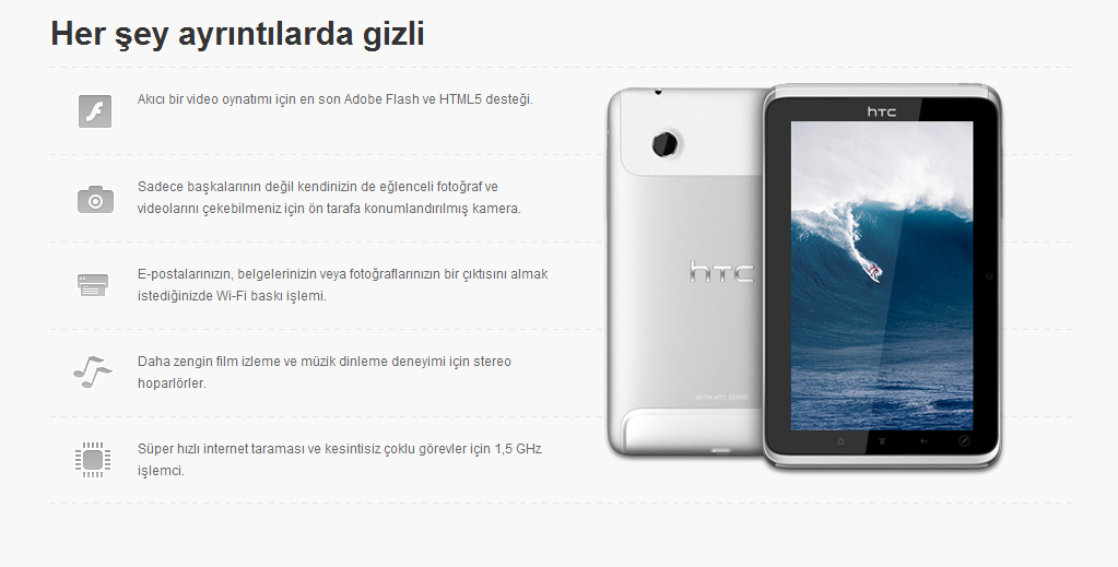  Sıfır KVK Garantili HTC Flyer 32GB Wifi+3G+Kalem+Kılıf ve Ücretsiz Kargo >> 1000 TL