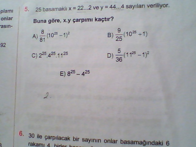  4 TANE MAT-1 SORUSU