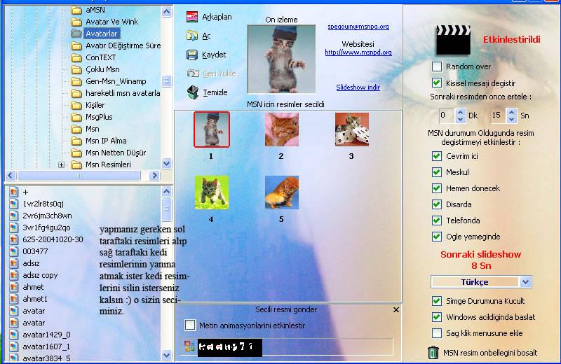  MSN Otomatik Avatar Değiştirici