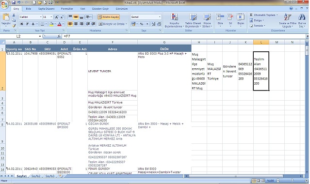  İYİ DERECEDE EXCEL BİLEN BİR ARKADAŞ BANA YARDIMCI OLABİLİR Mİ? LÜTFEN.