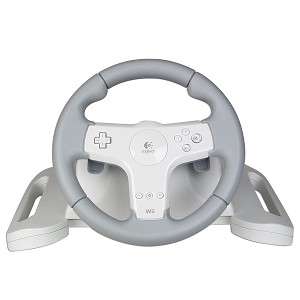  Logitech Speed Force Wireless Racing Wheel for Wii