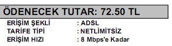  Fatura ne kadar gelir ?