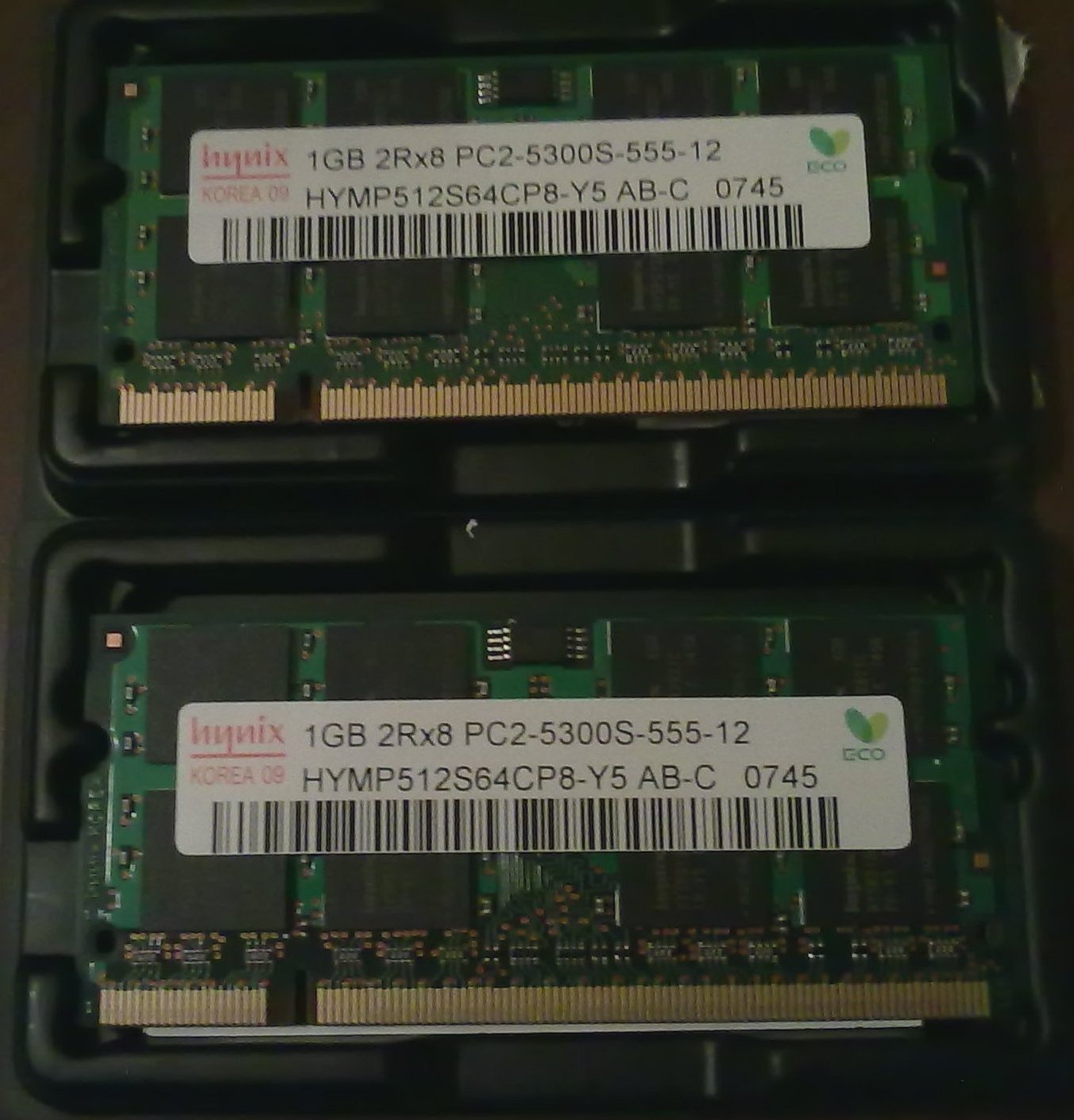  DUAL KIT HYNIX 1 GB DDR2 667 Mhz NOTEBOOK RAM ADEDİ 15 TL