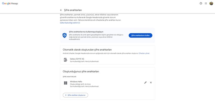 Google, şifrelerin fişini çekti! Artık geçiş anahtarları kullanılacak