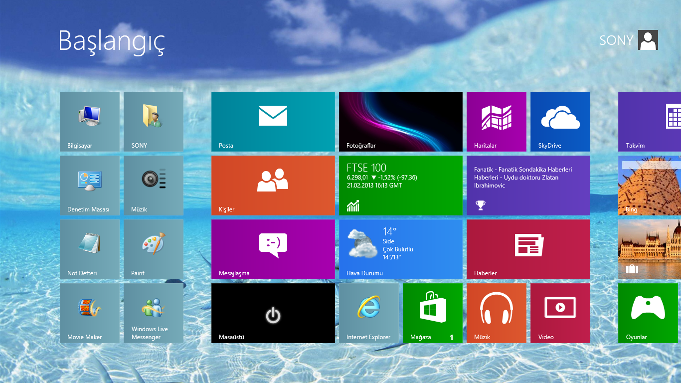  Windows 8 Başlangıç Ekranı Arkaplanı Değiştirme