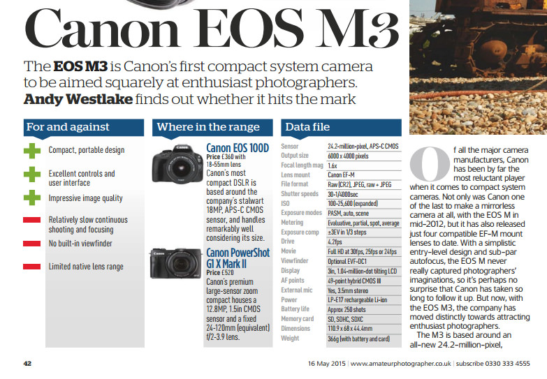 Canon’un aynasız taraftaki yeni temsilcisi EOS M3 resmen duyuruldu