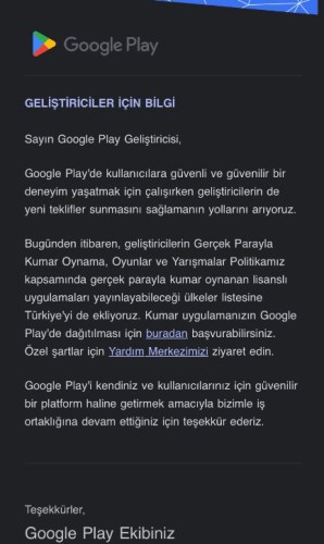 Google'dan Türkiye'deki kumar uygulamalarına yeşil ışık!