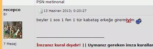  itiraf ediyorum