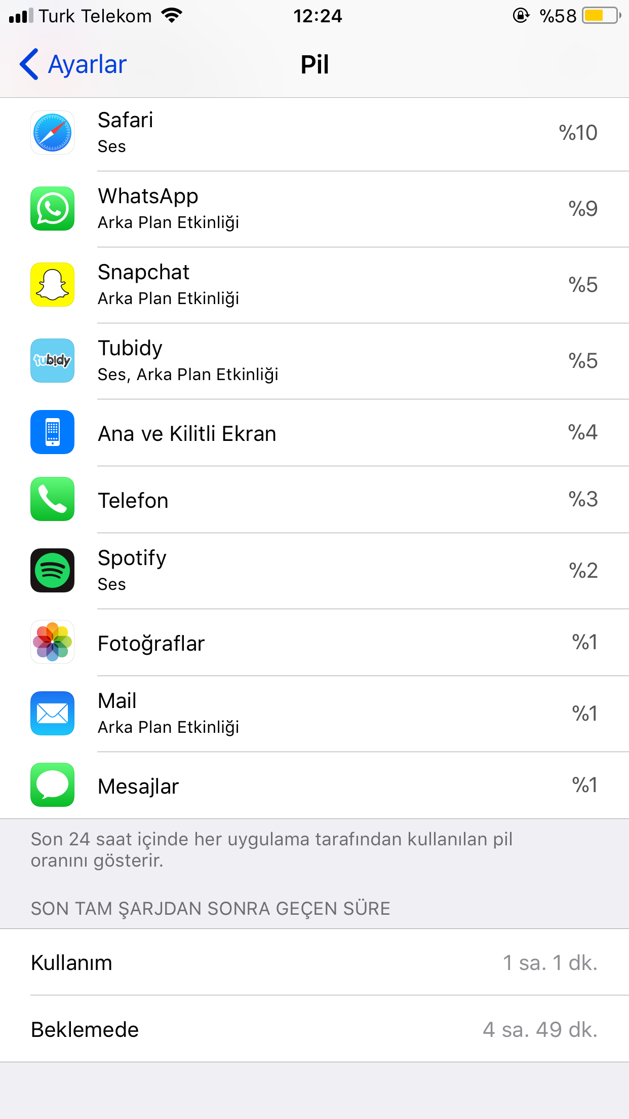 iOS 11 Şarj 