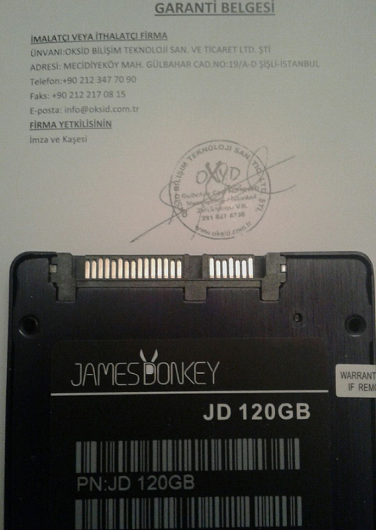 ::: JAMES DONKEY 120GB ssd Kullanıcı İncelemesi TR'de İlk :::