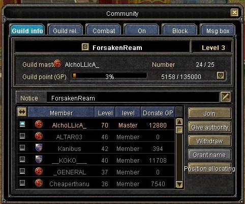  Persiada Lv3 guilde union aranıyor