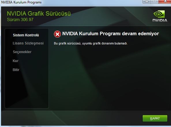  Acer 5935G Ekran Kartı Driver Güncelleme sorunu