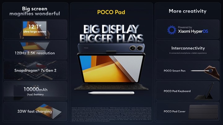 Poco Pad ekranı ile dikkat çekiyor