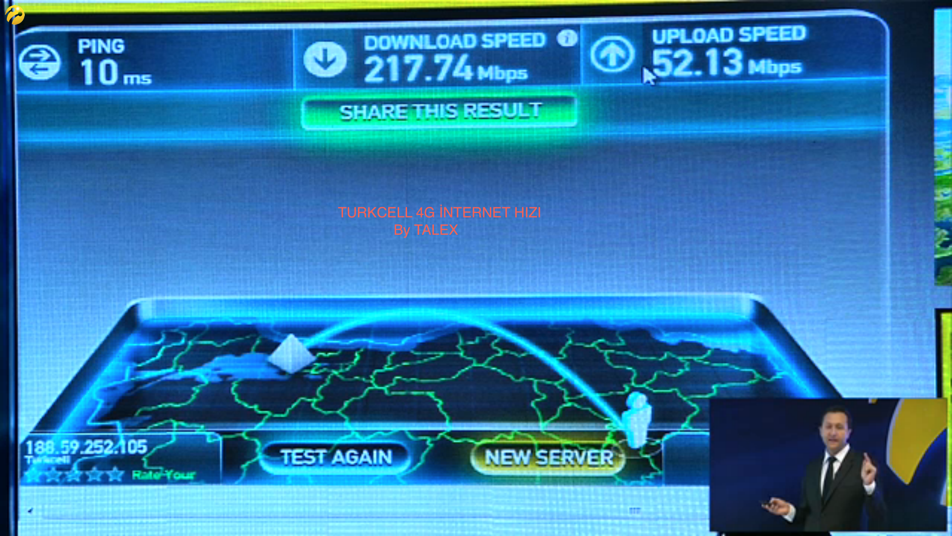  Turkcell Şimdi Canlı Yayında 4G Hız Testinde