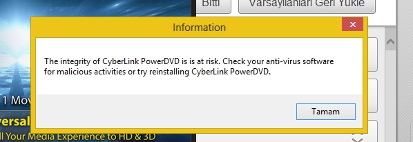  PoverDVD Sorun.