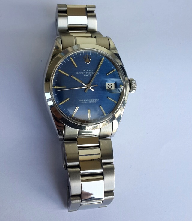  Rolex 1500 Date, Mavi linen kadran