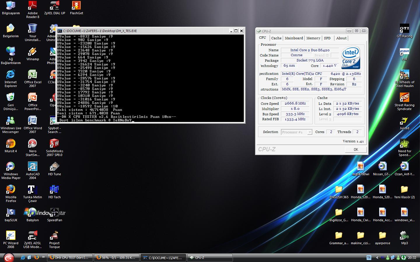  DHX CPU TEST Dört İşlem Benchmark (SIRALAMALI,Link Düzeltildi)
