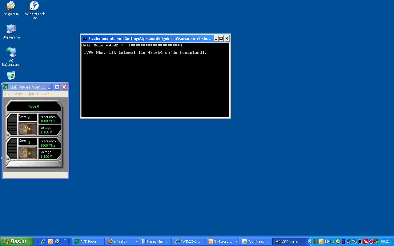 16 çekirdek destekli İşlemci Test Programı (v09a-1.@EczaNet-Xeon2689-14.971sn.)