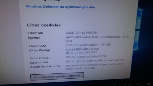 ASUS M4A78L-M LE ANAKART VE AMD X2 255 İŞLEMCİ