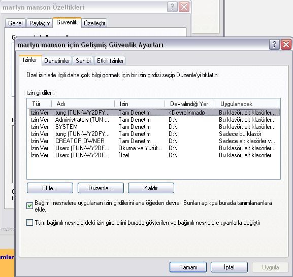  Win Xp şifrelenmiş dosya Erişim engellendi hatası
