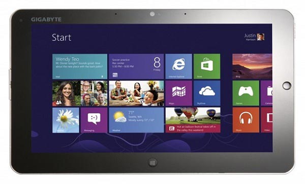 Gigabyte'ın, 11,6' ekrana sahip Windows 8 tablet bilgisayarının özellikleri netleşti