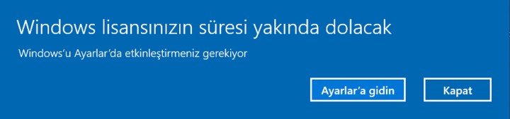 Windows lisansınızın süresi yakında dolacak uyarısı nasıl kapatılır? (Çözüldü)