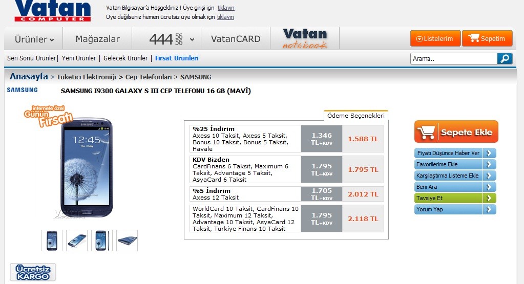  Samsung i9300 Galaxy S III  için Sıcak Fırsatlar