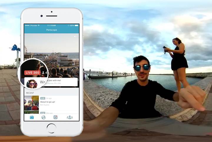 Periscope'a 360 derece canlı yayın özelliği geldi