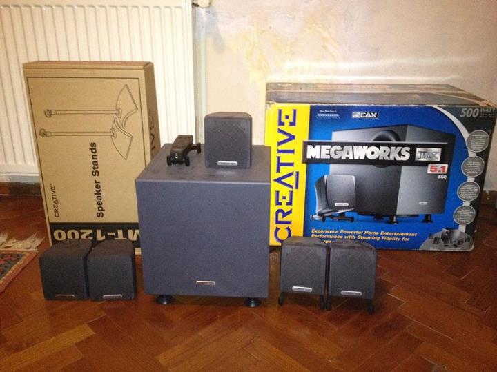  SATILIK CREATİVE MEGAWORKS THX 550 + MT 1200 AYAKLIKLAR - 275 TL