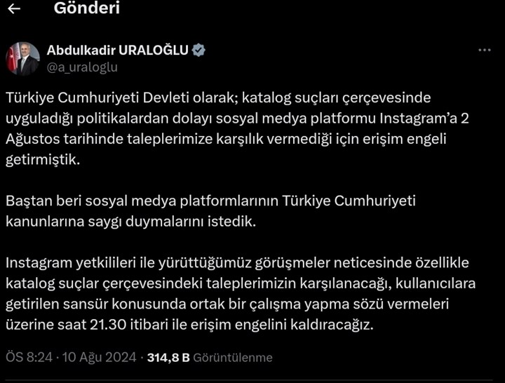 Instagram erişime açılıyor, saati belli oldu