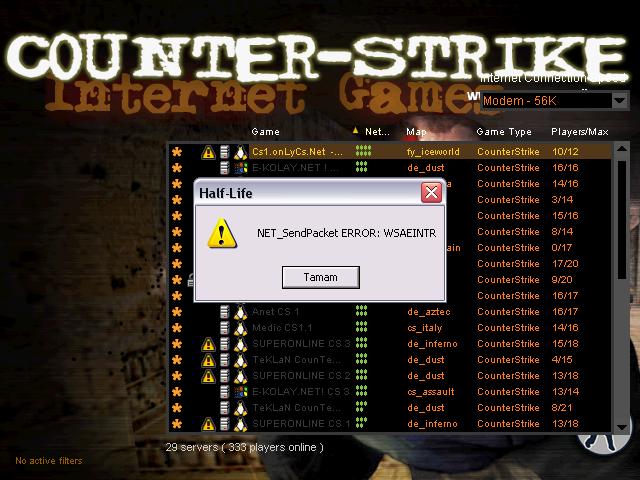  Counter Strike 1.5 Serverları