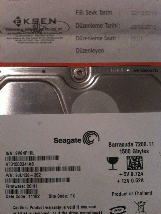  SEAGATE BARRACUDA 3.5'' 7200.11  1.5 TB// WD CAVİER GREEN 3.5'' 1.5 TB// SATA HDD DOCKING STATİON