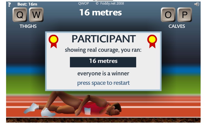  QWOP oyunu(adamı yürütmece)