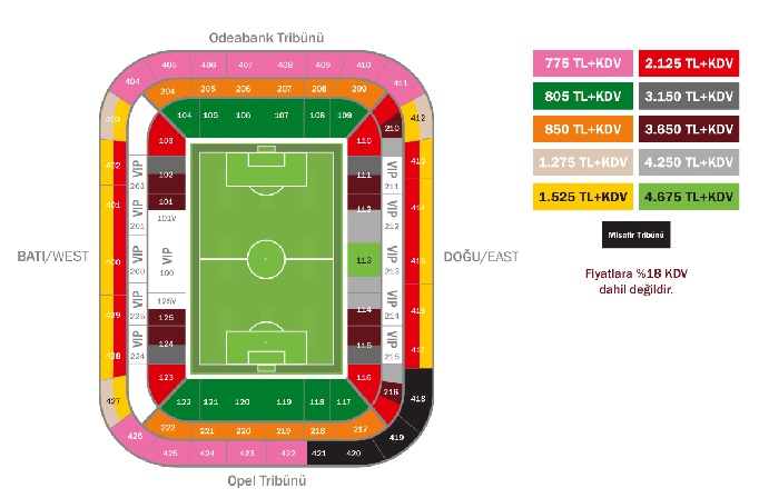  Galatasaray-Anderlercht Fahiş Bilet Fiyatları