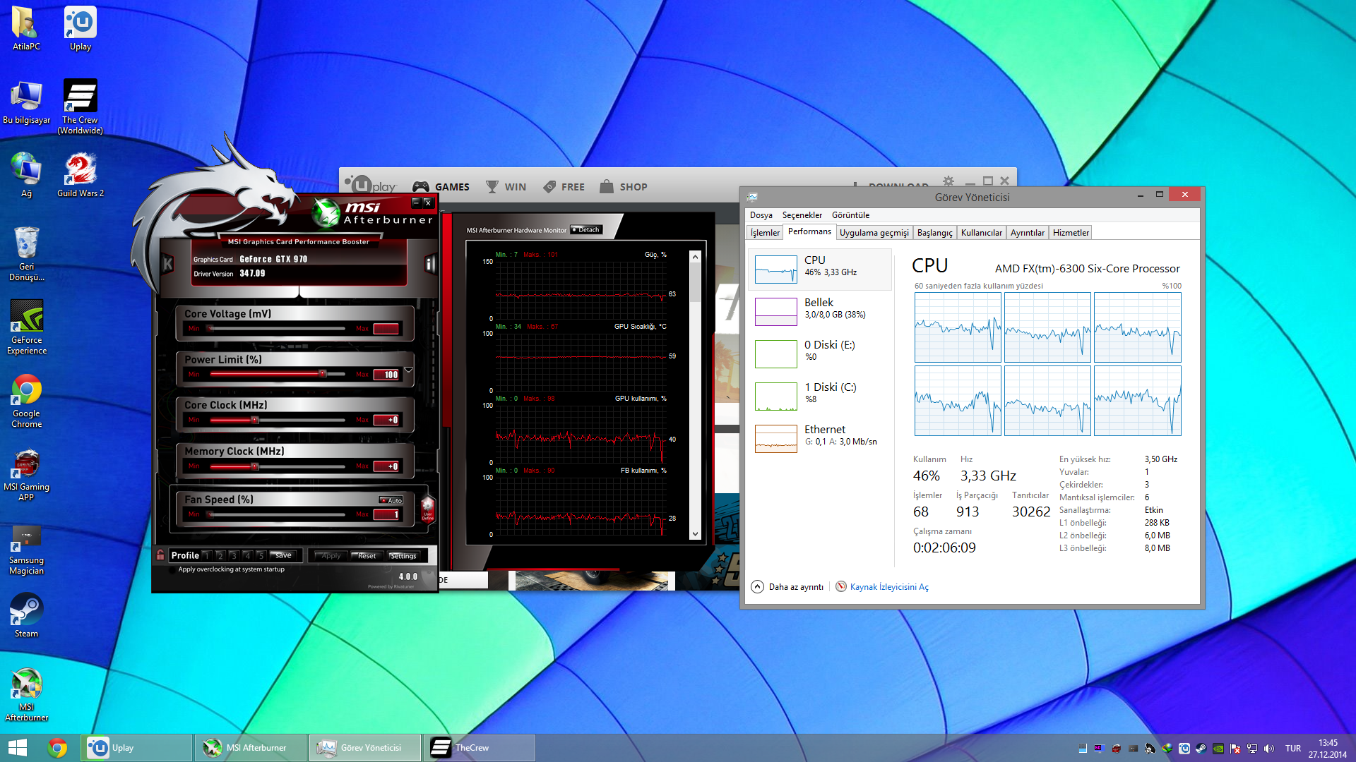  Düşük gpu kullanımı gtx 970