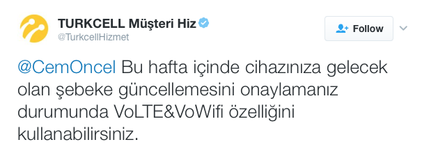 Turkcell iPhone VoLTE Desteği Başladı