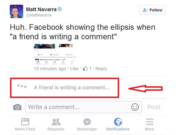 Facebook'a gerçek zamanlı yorum bildirimleri geliyor