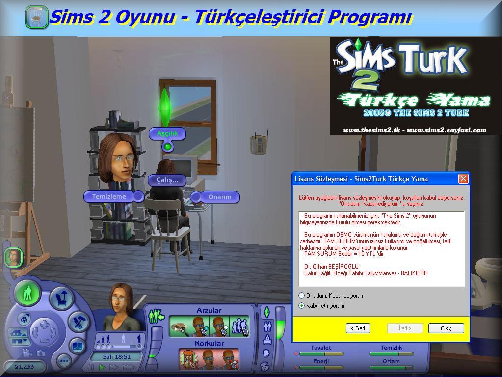  The Sims 2 %100 Türkçe Yama