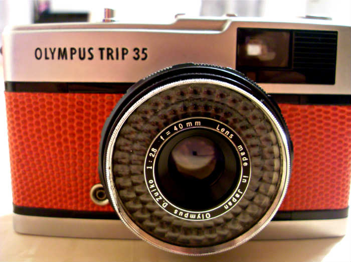  Eşsiz bir rangefinder Olympus Trip 35 SIFIR KIRMIZI