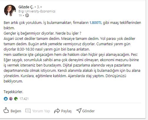 Bilgi üni ekonomi mezunundan işsizlik.
