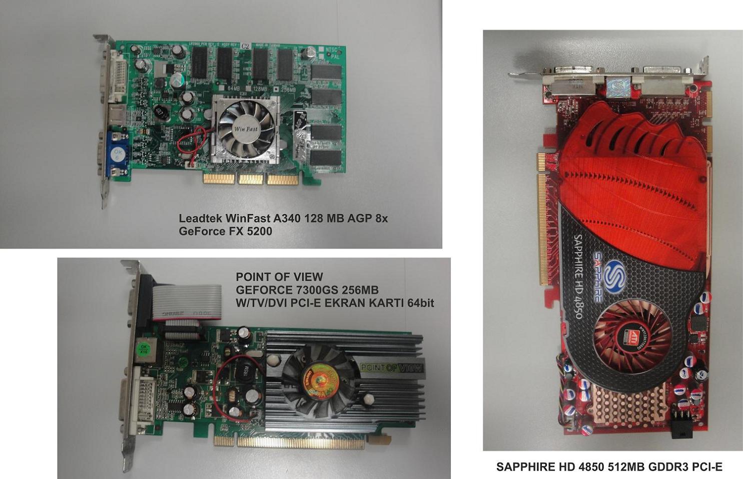  SATILIK EKRAN KARTLARI FX5200 KALDI