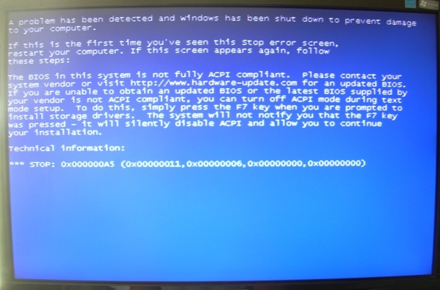  Win xp kurulurken mavi ekran hatası
