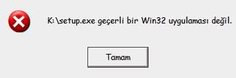  windows 7 yükleme hata