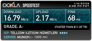 Tellcom'dan QuikNet'le evlere Fiber Optik bağlantı ile 5 Mbit/sn hızında kotasız hizmet aylık 29 Ytl